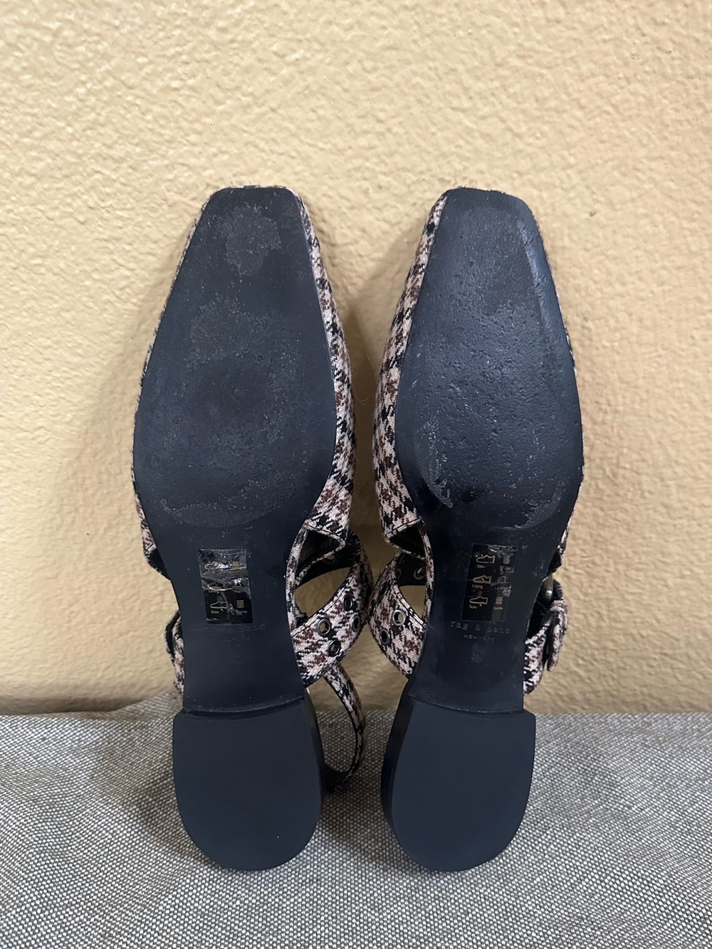 Rag & Bone “Astra” Houndstooth Slingback Flats Size 40 Excellent Condition! - Picture 11 of 12